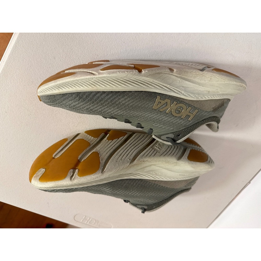 Hoka Solimar Mens Running Shoes Grey White Gum Sole Trainers 1123074 - Picture 2 of 12